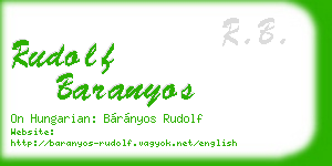 rudolf baranyos business card