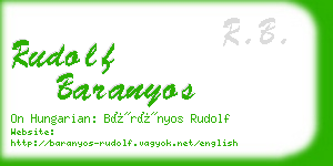 rudolf baranyos business card